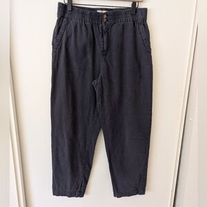 Marine Layer Womens Medium Elle Relaxed Crop Pant Blue Coastal Casual Cottage